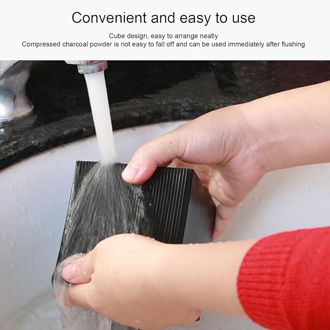 Pssopp Aquarium Water Purifier Cube Filter, High Efficiency Strong Filtration Activated Carbon Aquarium Filter for Ponds Fish Stock (10x10x10cm / 3.9x3.9x3.9in)