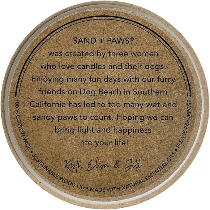 Sand + Paws Scented Candle - Apple Cider - Additional Scents and Sizes –Luxurious Air Freshening Jar Candles Neutralize pet Odors and Enhance Home décor – 100% Cotton Lead-Free Wicks - 21 oz