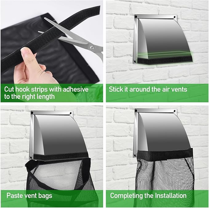 6PCS Dryer Lint Catcher, Dryer Vent Lint Bag, Lint Catcher for Dryer, Dust Bag Lint Bag for Dryer Vent Outdoor, Lint Trap for Dryer Vent Outside
