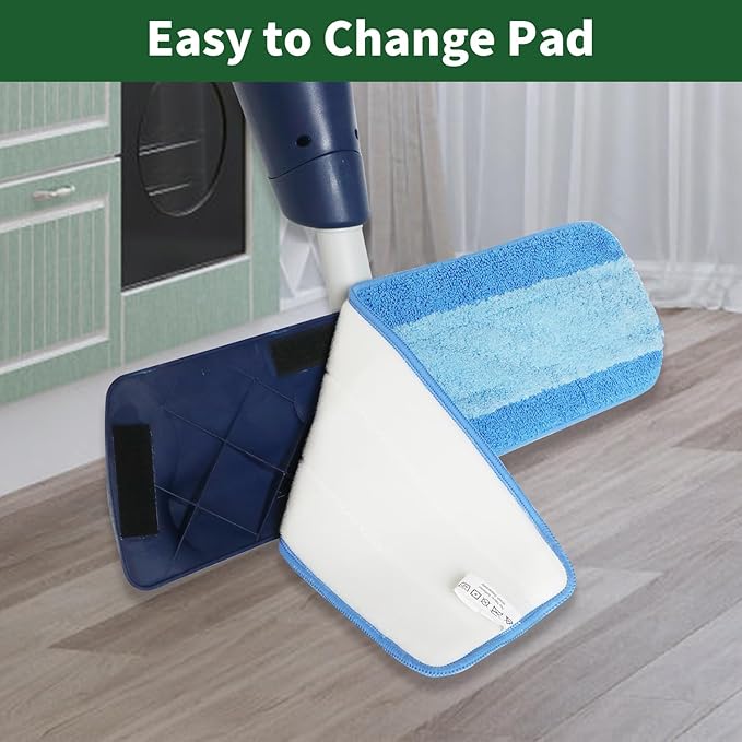 12 Pack Microfiber Cleaning Pads, Reusable Microfiber Mop Pads for 18 Inch Mop, Hardwood Floor Replacement Cleaning Mop Pads, Machine Washes