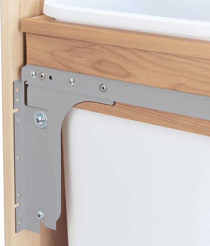 Rev-A-Shelf Top Mount Double Pullout Under Cabinet 35 Quart Kitchen Trash Cans with 150 Pound Rated Full-Extension Slides, 4WCTM-18DM2