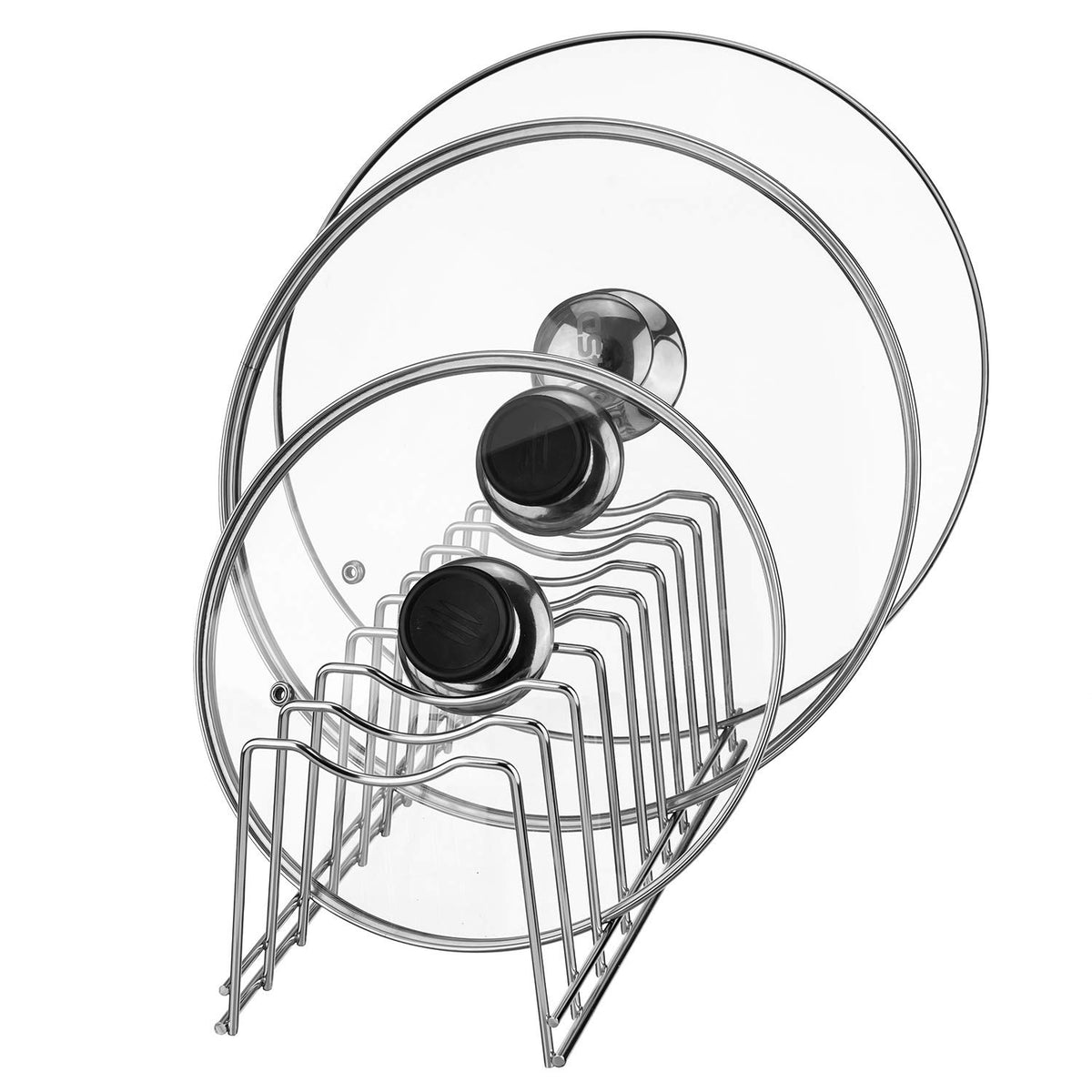Pot Lid Organizer, Kitchen Pot Lid Rack Holder - Image 1