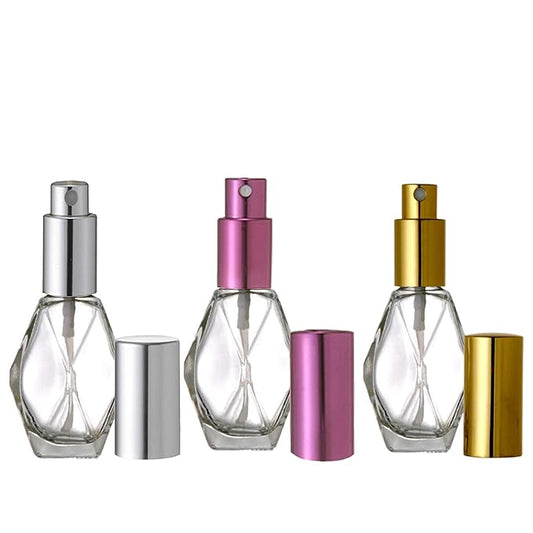 The Parfumerie 72 Pack Diamond Spray Bottle. Fine Mist Perfume Cologne Atomizer for Essential Oil Aromatherapy Perfume Cologne Refillable (1 oz. 72 Bottles, Gold)