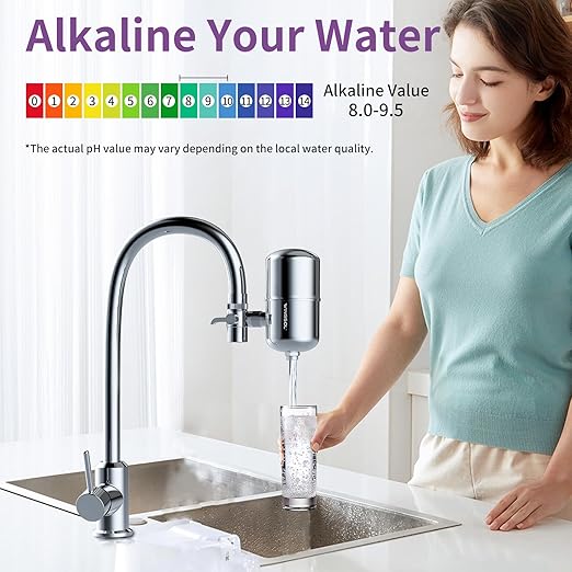 WINGSOL Faucet Water Filter Replacement, Improve Taste, Multi-Stage Filtration, Fit Municipal Water, Faucet Water Filtration System Replacement, Compatible with WS-FM001-PC /-CRM /-PAC /-5in1