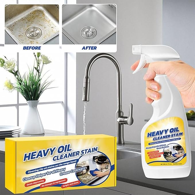 Heavy Duty Kitchen Degreaser Spray, Oven Degreaser Cleaner Heavy Duty, Powerful Multi-purpose kitchen Cleaner Spray for Ovens, Grills, and Stoves (1PCS)