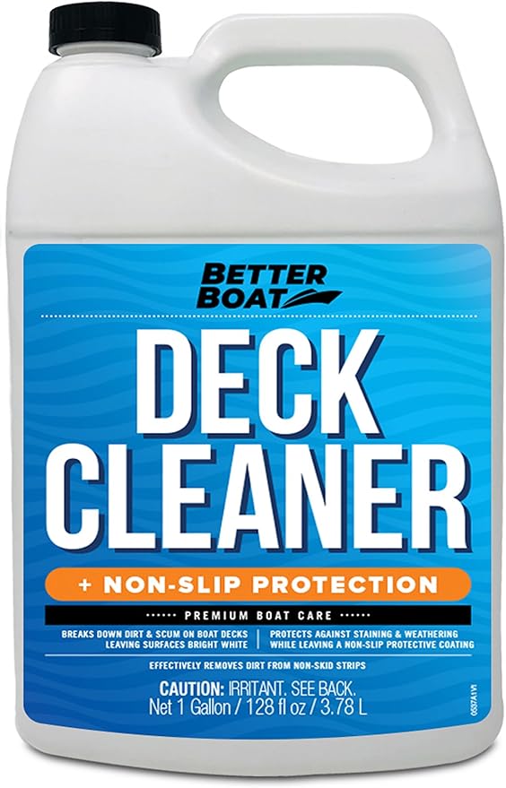 Boat Non-Skid Deck Cleaner, Marine-Grade, for Fiberglass, Aluminum, Plastic, Vinyl, Composite Floors & Hulls, Wash Soap & Sealant Cleaning Supplies