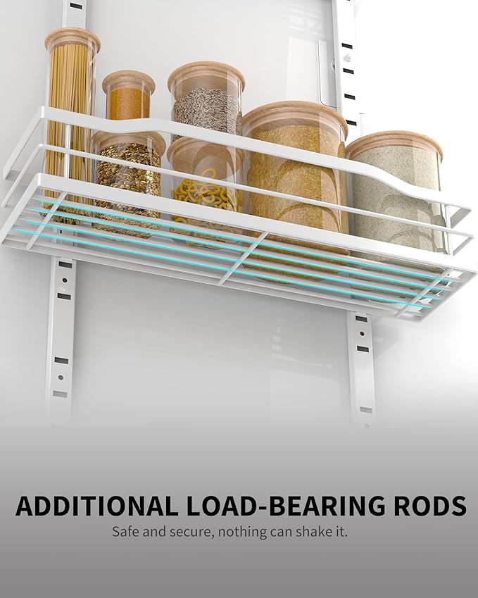 9-Tier Over Door Pantry Organizer - Drill-Free Storage for Small Kitchens