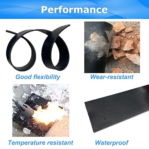 Adhesive Rubber Strips 1/16 (.062)" Thick X 4" Wide X 10'Long, Solid Rubber Strip with Adhesive for DIY Gaskets Crafts Pads Sealing Abrasion Supports Flooring Protection Warehouse