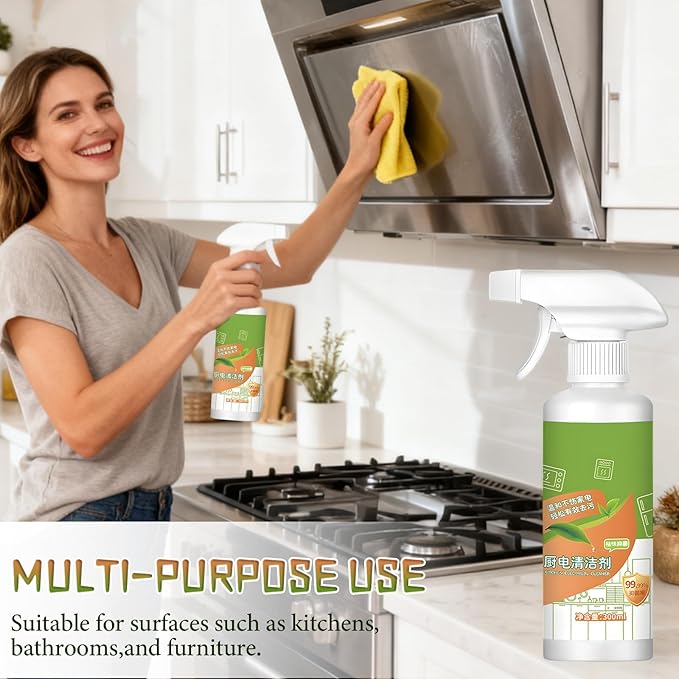 2026 Fly Spray Clèanse Household Formula Multi Purpose Appliance Hood Cleaner Kitchen Enzyme Appliances Cleanse Oven Range Hold Stove Electrolyzed Ion Spray 10.56oz(1pcs)