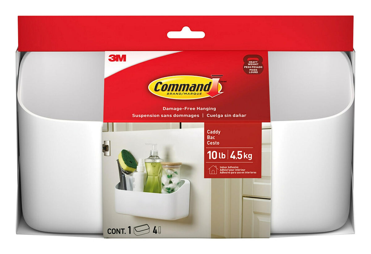 Command Organizing Caddy, 1 Caddy, 4 Large Strips - Image 1