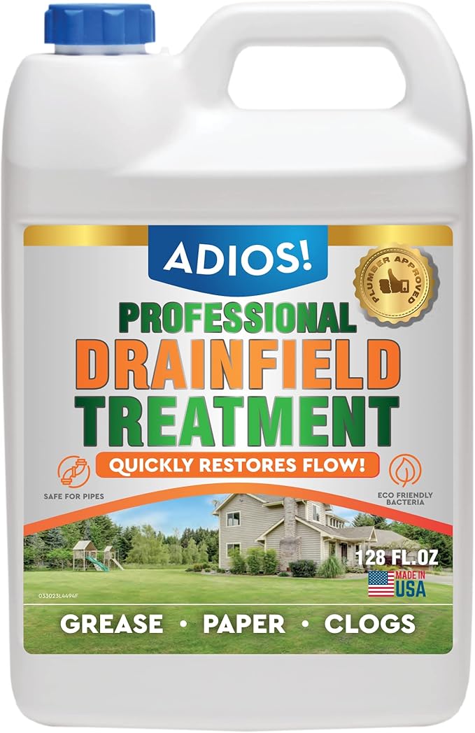 Enzyme Drain Field Cleaner and Treatment for Septic Tanks, Leach Fields and Pipes (Gallon (128oz))