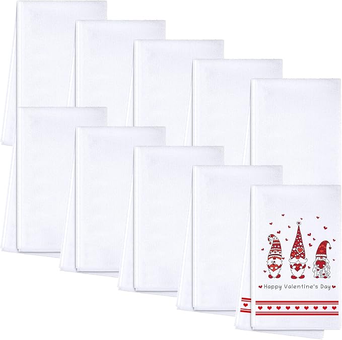 Patelai Sublimation Dishtowel Absorbent Multi Purpose Kitchen Dish Towels Blank DIY Dishcloth Bathroom Towel for Fall Christmas Kitchen Home Decor,16 x 24 Inch(10 Pieces)