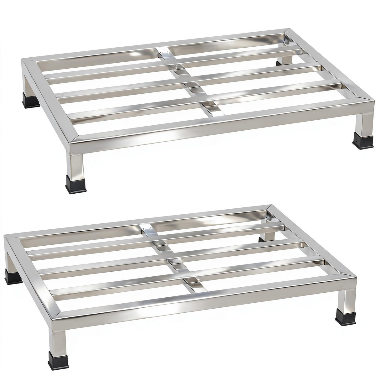 2 Packs Dunnage Rack 23.6x15.8x4inch Stainless Steel Dunnage - Image 1
