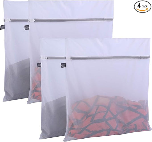 Kimmama Laundry Bag Mesh Wash Bags, Washing Machine Wash Bag, Net Washer Sack with Zipper, Dryer Pouch for Cleaning and Drying Cloths, Garment, Coats, Sweater, Delicates, Sheet, Pant, Soft Toys
