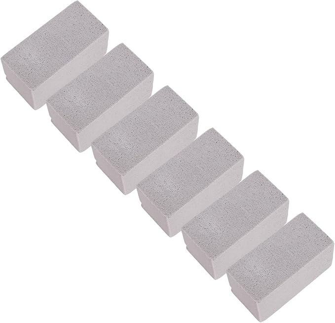 Jeffergarden 6PCS Pool Pumice Stone for, PVC Material Toilet Bowl Cleaner Stick, Heavy Duty Scouring Brush for Kitchen Sink Bathtub Shower Tile Swimming Pool Limescale Removal (58mm)