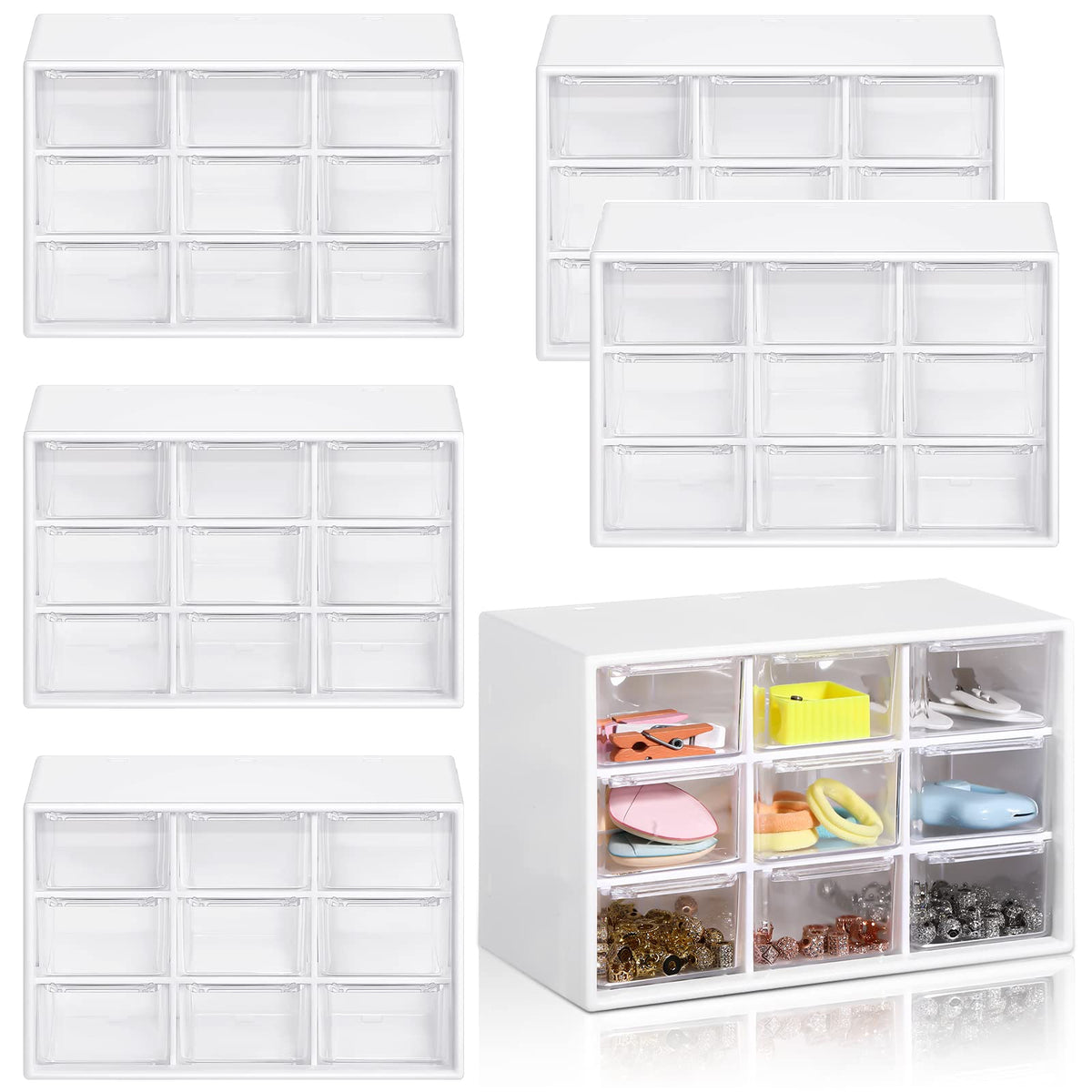 Amyhill 6 Pcs Mini Drawer Organizer Small Organizer with 9 - Image 1