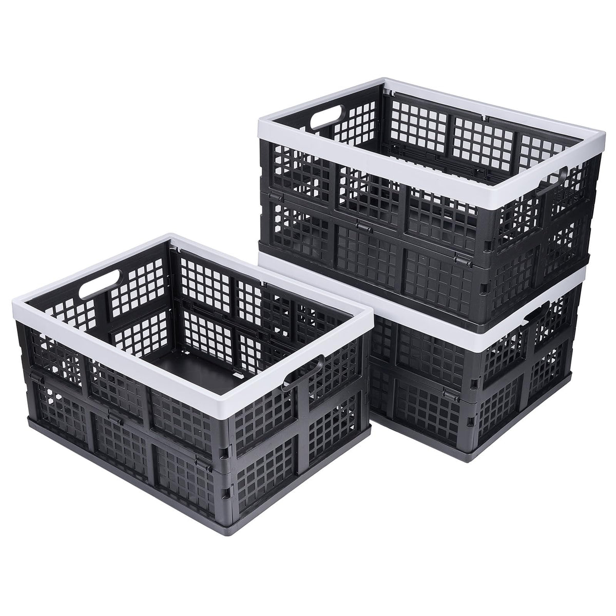 Aebeky 3-Pack Plastic Collapsible Storage | Home Organization - Image 1