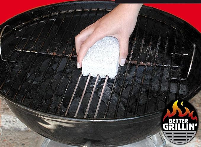 Better Grillin Scrubbin Stone Grill Cleaner-Scouring Brick/Barbecue Grill Brush/Barbecue Cleaner for BBQ, Griddle, 2pk