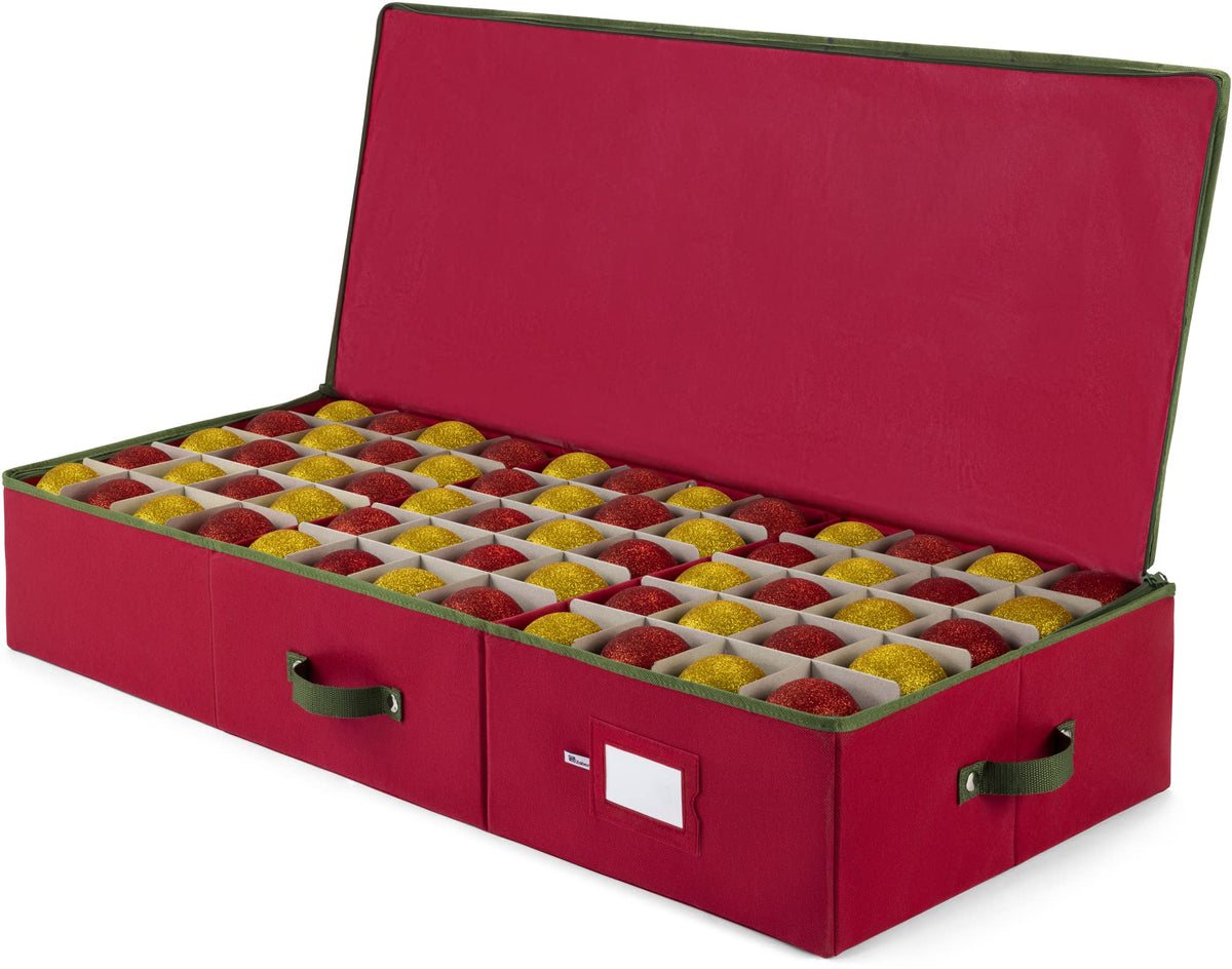 ZOBER Underbed Christmas Ornament Storage Box - Stores 120 - Image 1