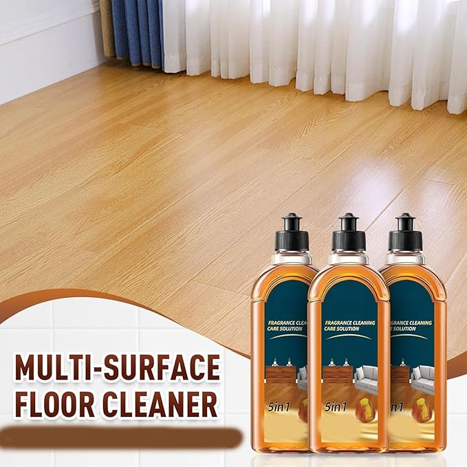 5-in-1 Hardwood Floor Cleaner, 2026 multi surface cleaner, 100 ml/3.38 oz Concentrated Multi Surface Cleaning Solution for Tile, Laminate and Wood, Streak-Free Shine for Kitchen and Bathroom (2pcs)