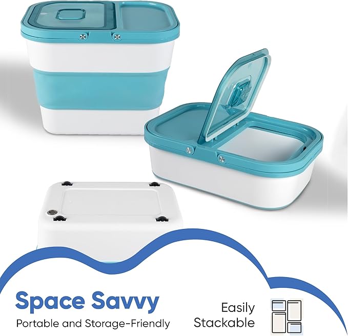 Chef's Path 20 to 50 Lbs Collapsible Food Storage Container-Airtight- Ideal rice keeper container