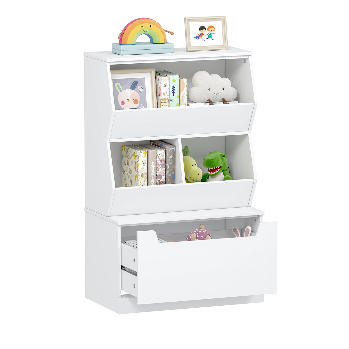 UTEX Slanted Kids Toy Storage Organizer, Children Storage - Image 1