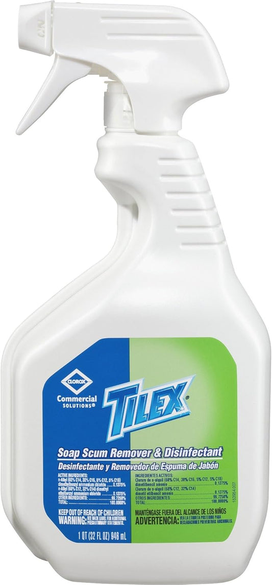 Tilex 35604CT Soap Scum Remover and Disinfectant, 32oz Smart Tube Spray, 9/Carton