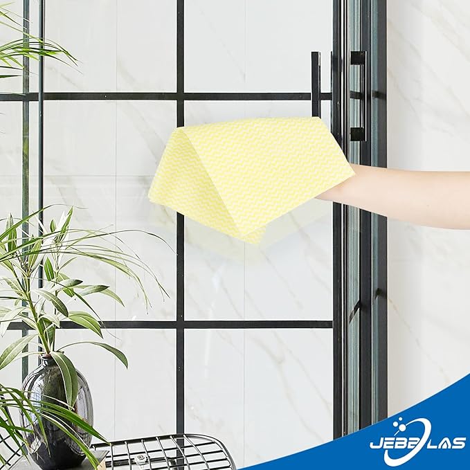 JEBBLAS Cleaning Towels Dish Towels and Dish Cloths Reusable Towels,Handy Cleaning Wipes, Great Dish Towel, Disposable, Absorbent, Dry Quickly 60 Sheets/Pack,Blue
