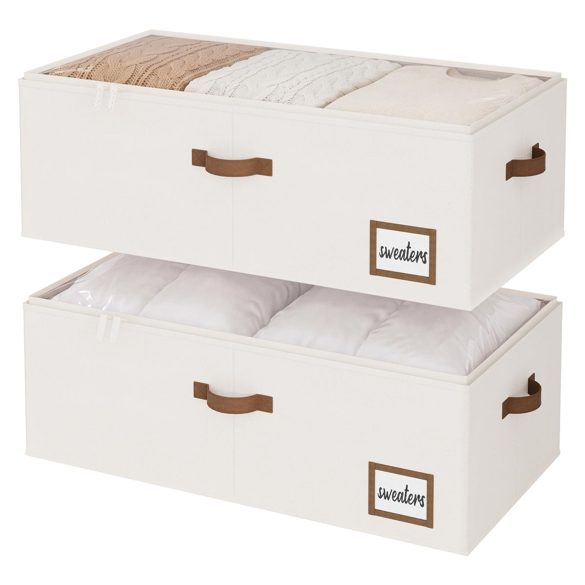 StorageWorks 10 Inch Tall Under Bed Storage Containers - Image 1