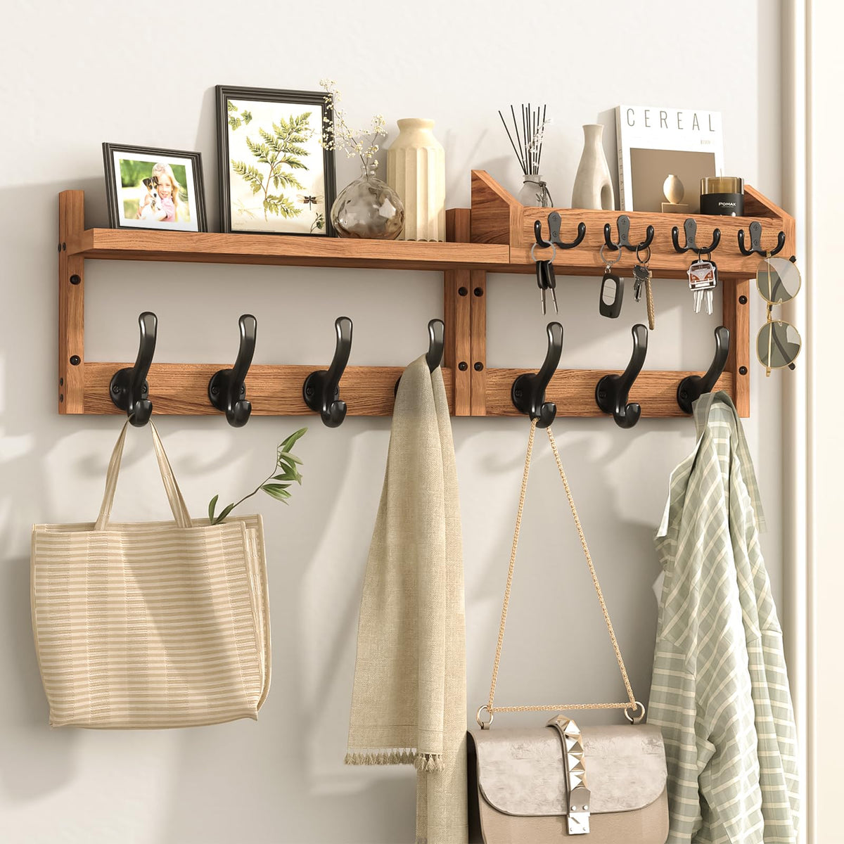 Evermagin 29" Coat Rack Wall Mount with Shelf & 11 H | All Products - Image 1