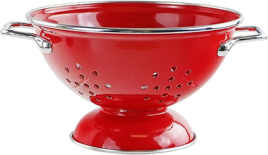 Calypso Basics by Reston Lloyd Powder Coated Enameled Colander, 1 Quart, Red