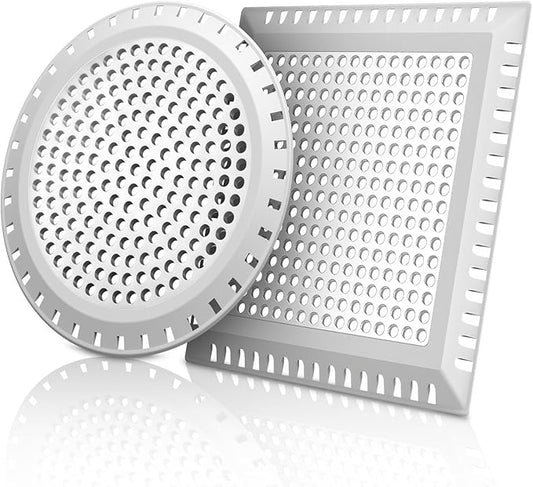 Shower Drain Hair Catcher/Drain Strainer,2 Pack Shower Drain Cover for Bathroom Floor Drain, Stainless Steel and Silicone (Patented Product)