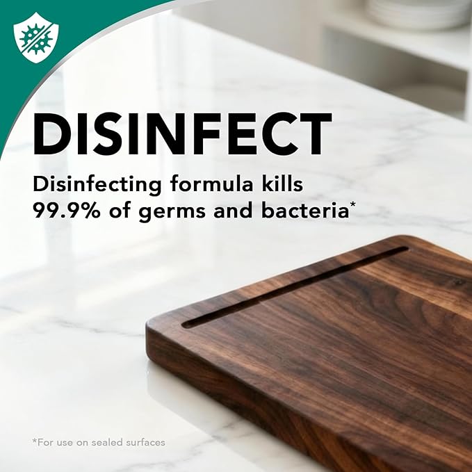 Weiman Disinfectant Granite Cleaner and Polish With Microfiber Cloth - Safely Clean Disinfect and Shine Granite Marble Soapstone Quartz Quartzite Slate Limestone Corian Laminate Tile Countertop