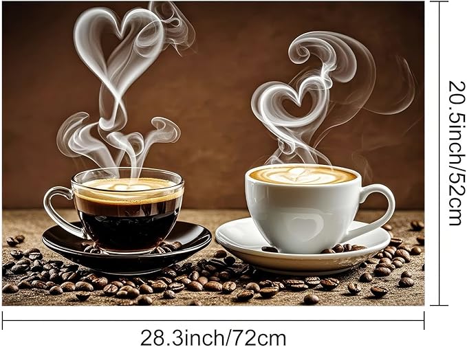 Stove Top Covers for Electric 28 x 20 inches Coffee Bar Mats Kitchen Decorations Pad for Coffee Maker Machine Stove Top Cover Utensils Countertops Sinks