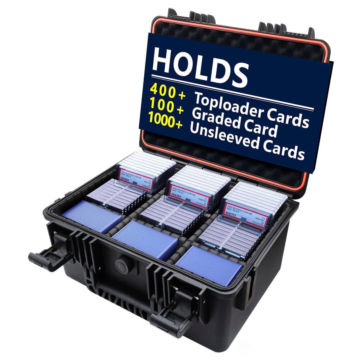 Graded Card Case, Baseball Card Storage Box for Trading - Image 1