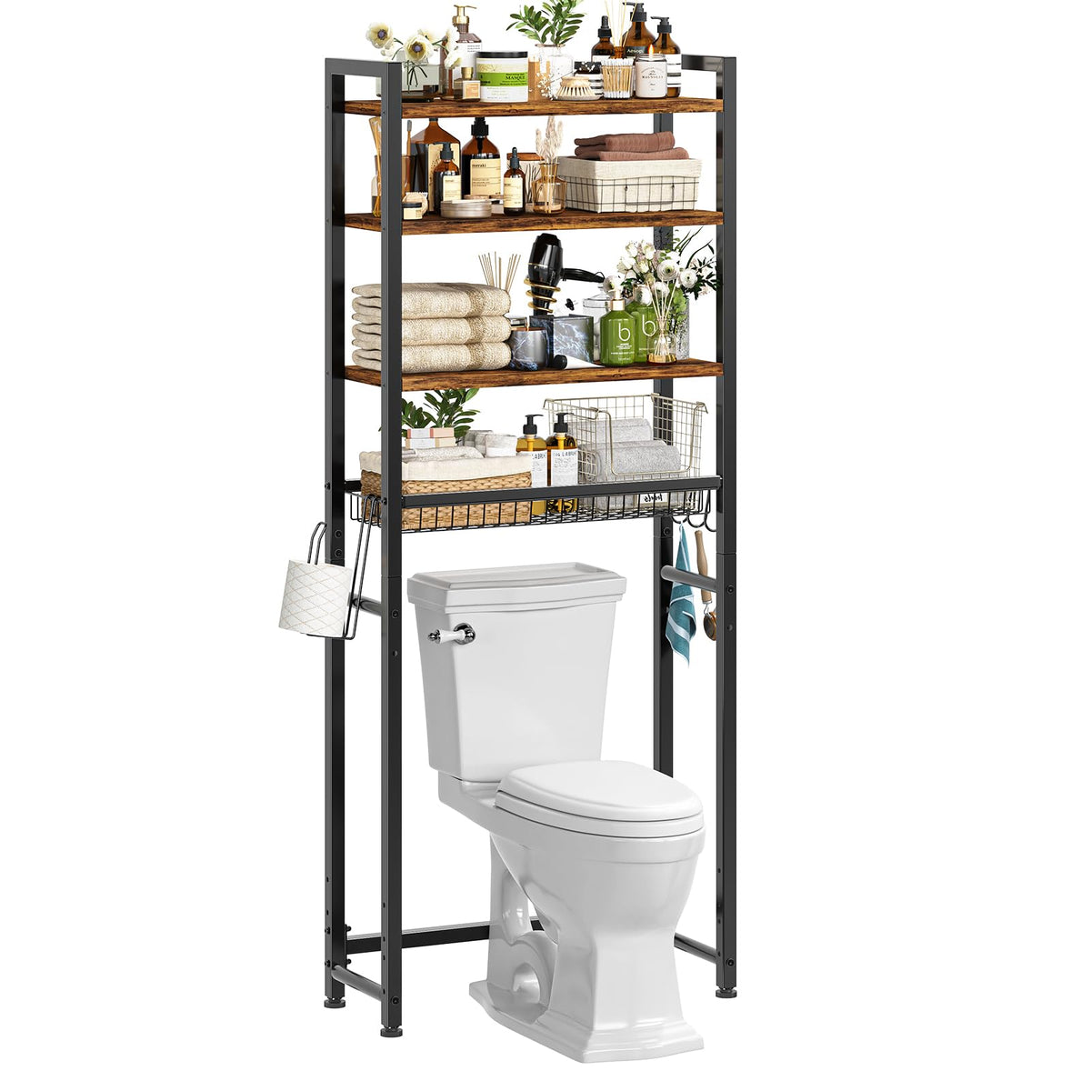 Simple Trending 4 Tier Over The Toilet Storage Rack - Image 1