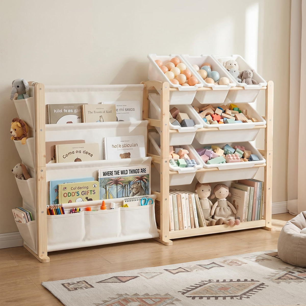 Fodoss Book Shelf for Kids Rooms - Toy Storage Organizer - Image 1