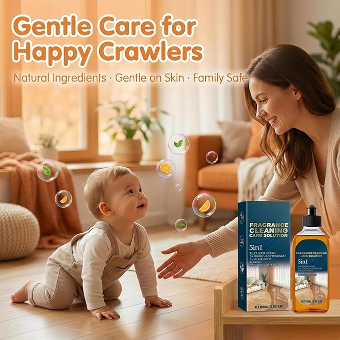 5 in 1 Floor Cleaner, 2026 New 5 in 1 Fast-Drying Fragrance Cleaning Care Solution, Dual-Action Stain and Odor Remover for Hardwood Floors, Natural Shine for Mopping Home Kitchen Bathroom (3Pcs)