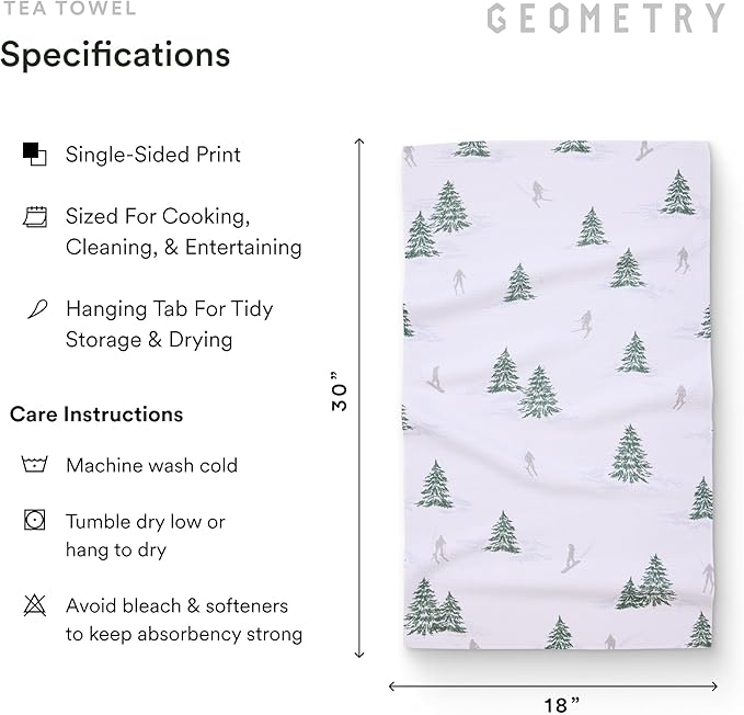 GEOMETRY Christmas Kitchen Towels - Quick Dry Microfiber Cloth Dish Towels for Kitchen Drying - Premium Quick Dry Towel - Evermont