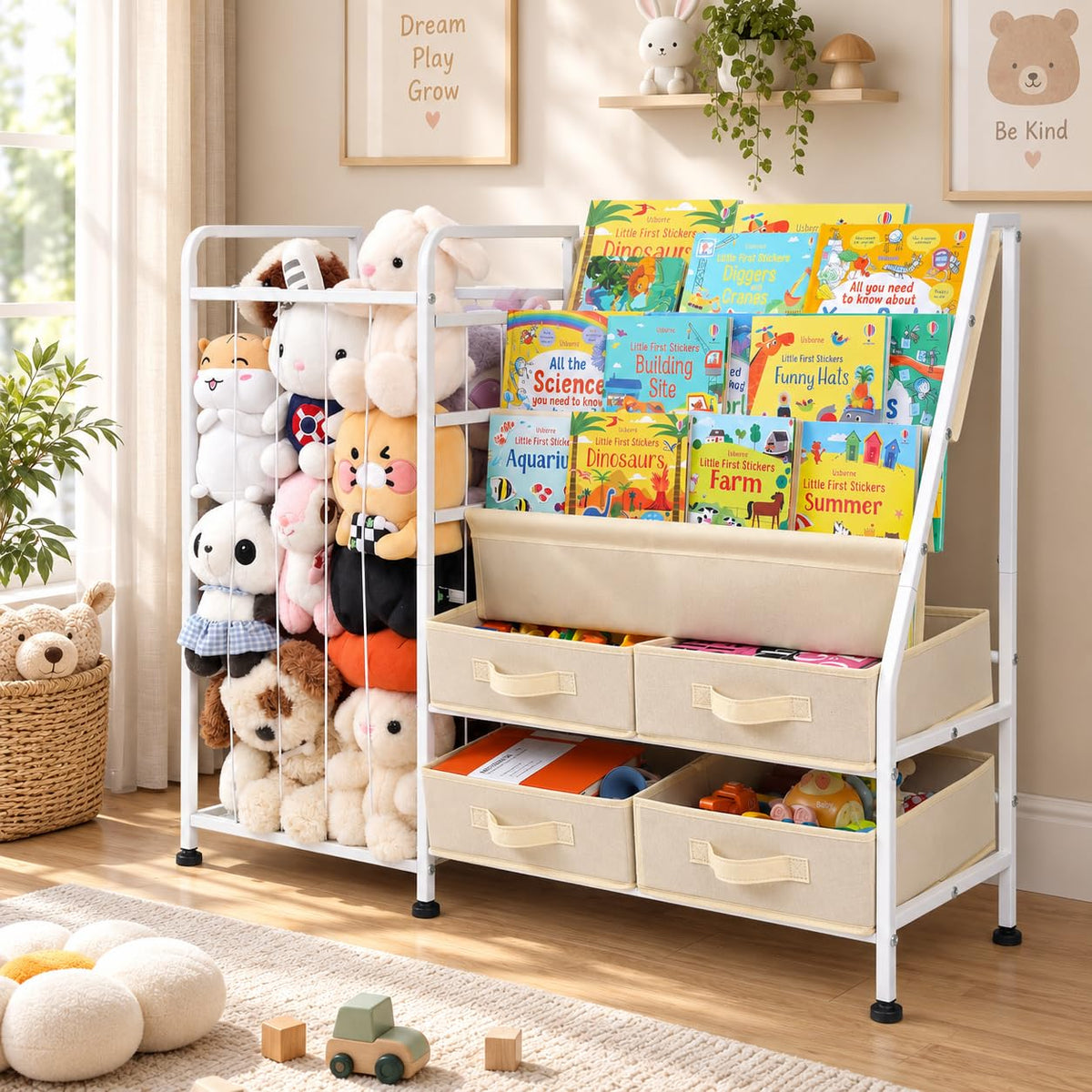 Book Shelf for Kids Rooms, 3-in-1 Kids Bookcase | Home Organization - Image 1