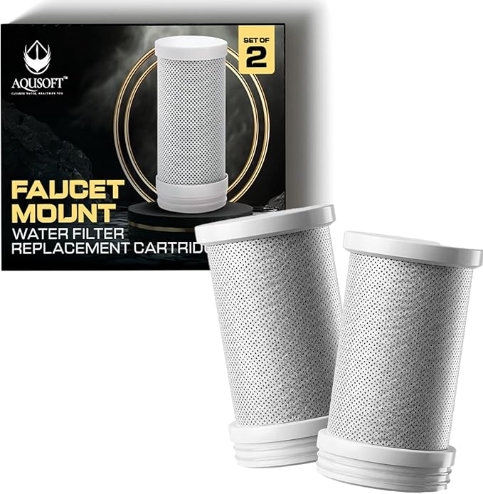 Advanced Faucet Water Filter Replacement – Easy Installation Pure Water Filters Replacement Fit for Kitchen & Bathroom Sinks – Leak-proof, BPA - Free Filter Replacement
