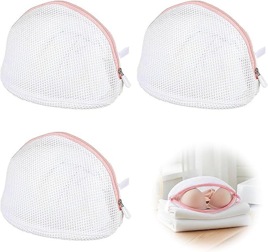 3PCS Bra Washing Bag,Bra Bag for Washing Machine,Mesh Wash Bag for Bras with Zipper,Large Laundry Bag for Bras Women Lingerie