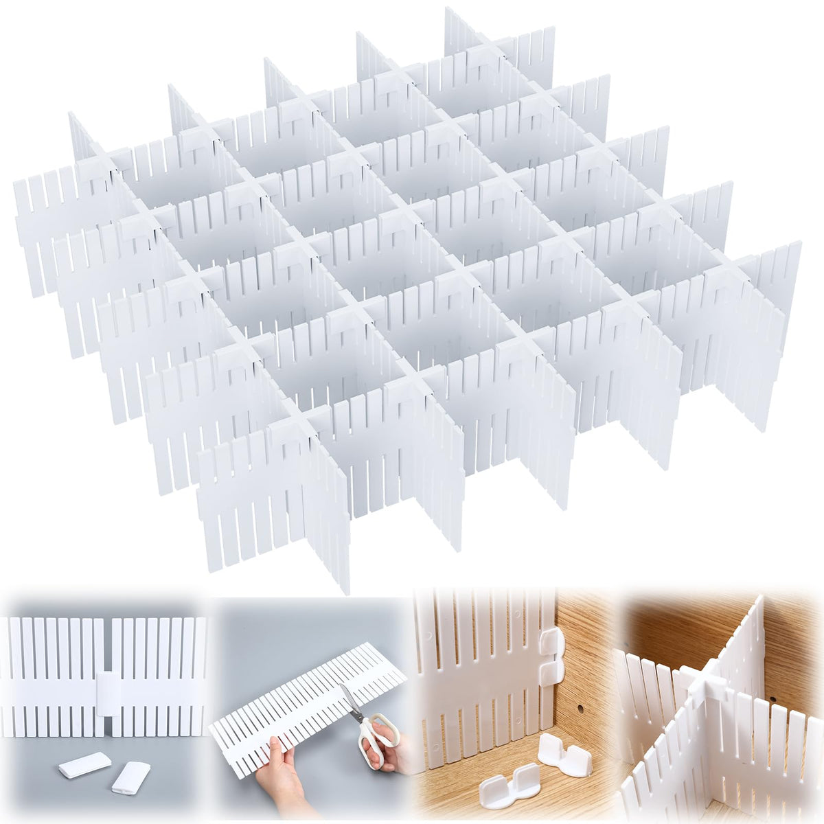 Blosssound 15 Pcs 5.12 Tall Drawer Divider, Adjustable Organizer - Image 1