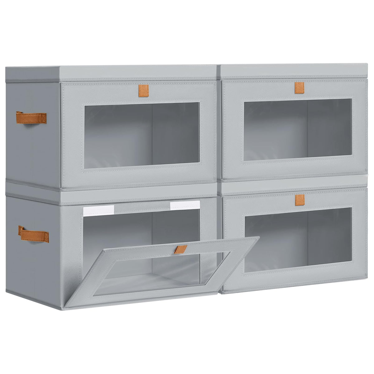 DIMJ Storage Bins with Lids - 4 Pack Large Fabric Cl | All Products - Image 1