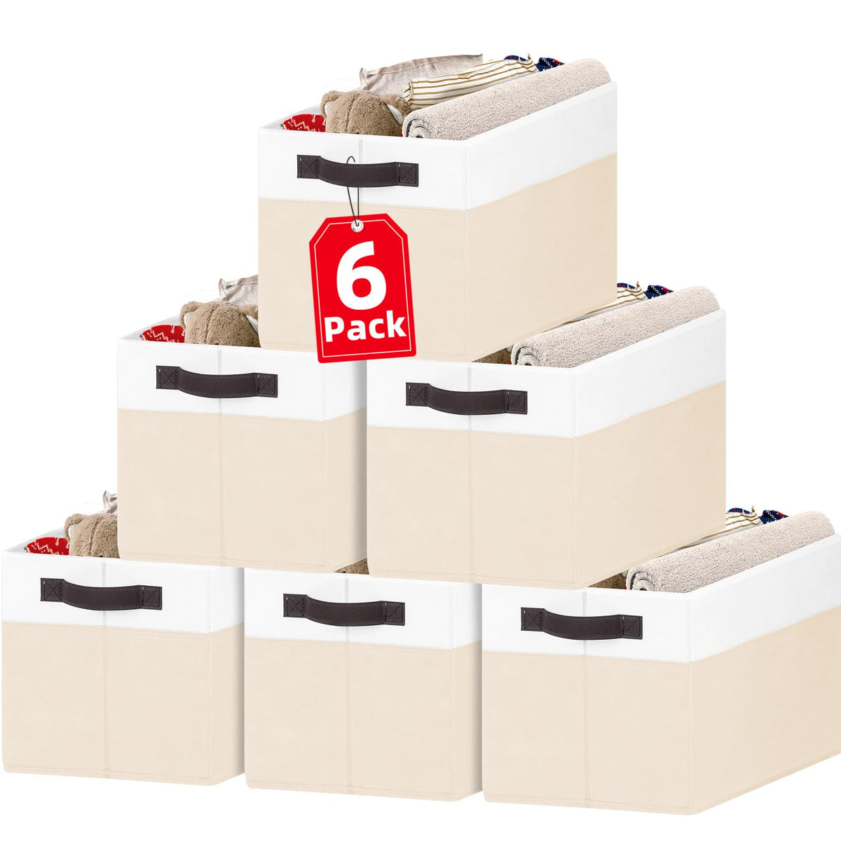 Criusia 6 Pack Large Toy Box Chest, Collapsible Stur | All Products - Image 1