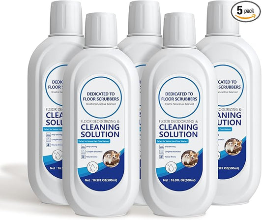 5 Bottle Multi-Surface Floor Cleaning Solution Compatible with Tineco iFLOOR 2/3/5 & FLOOR ONE S3/S5/S6/S7 PRO, All Cordless Wet/Dry Vacuum & Robot Vacuum with Mopping, Original Floor Cleaner Refill