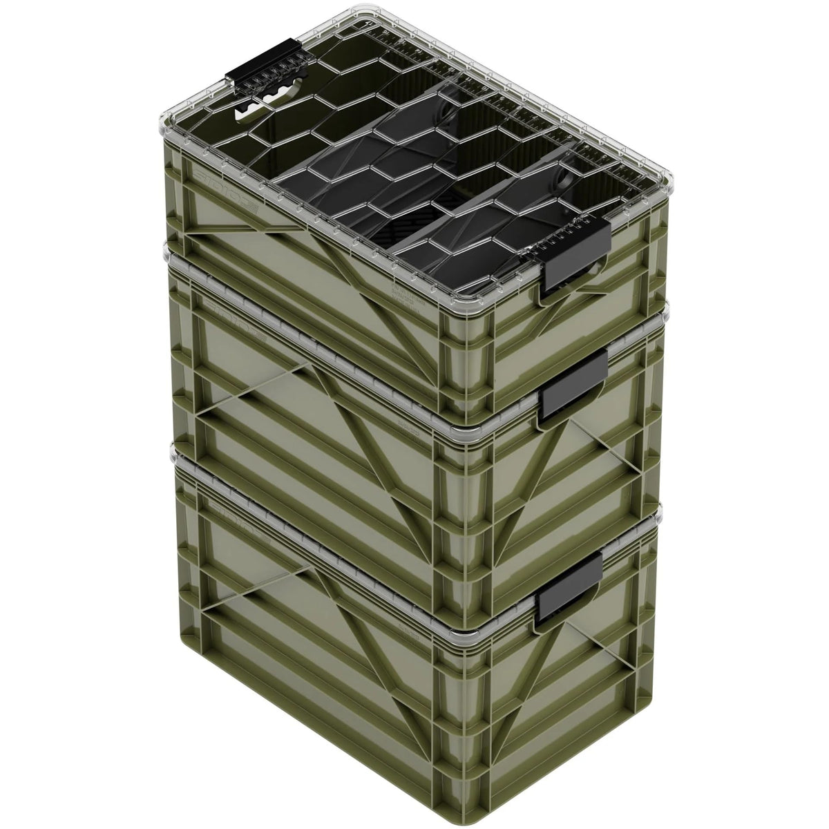 SIDIO Pro Pack, HD Stackable Storage Bins with Lids | All Products - Image 1