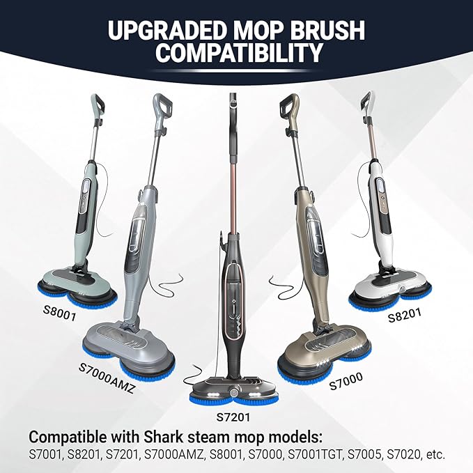 2 Pack Replacement Brush Heads for Shark Steam Mop S7000/S7001/S8201 Series, Deep Cleaning for Tiles Hardwood Floor