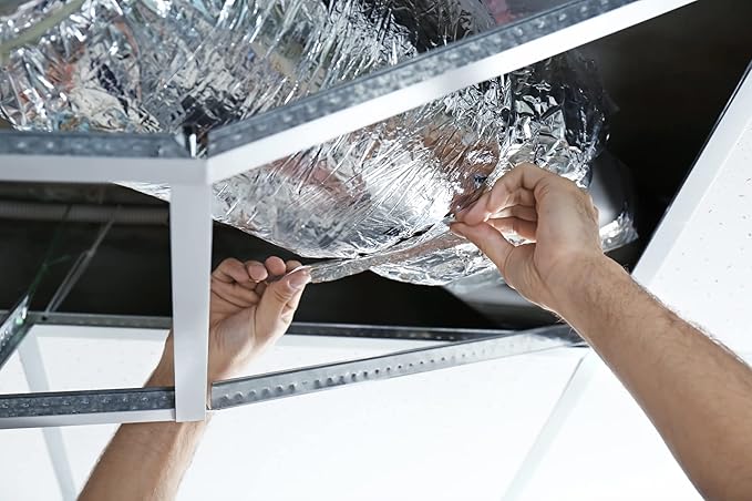GGR Supplies AF-20R Professional/Industrial Grade High Temperature Heat Shield Resistant Aluminum Foil Tape Ideal for HVAC, Air Ducts Repair & More(3.6Mil): 3 in. Wide x 50 yds.