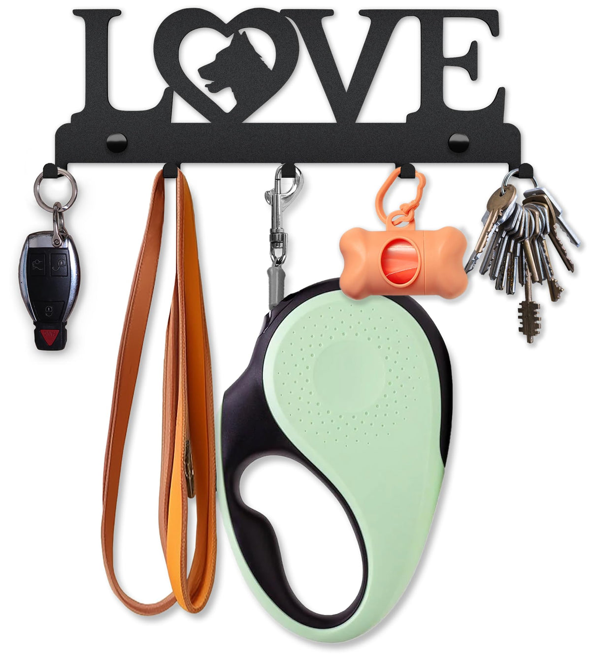 Dog Leash Holder Wall, Dog Leash Hanger Pet Leash Hook - Image 1